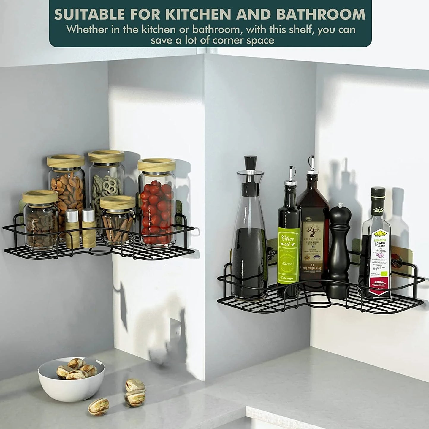 Kitchen Organiser Corner Shelf  ( Pack of 1 )